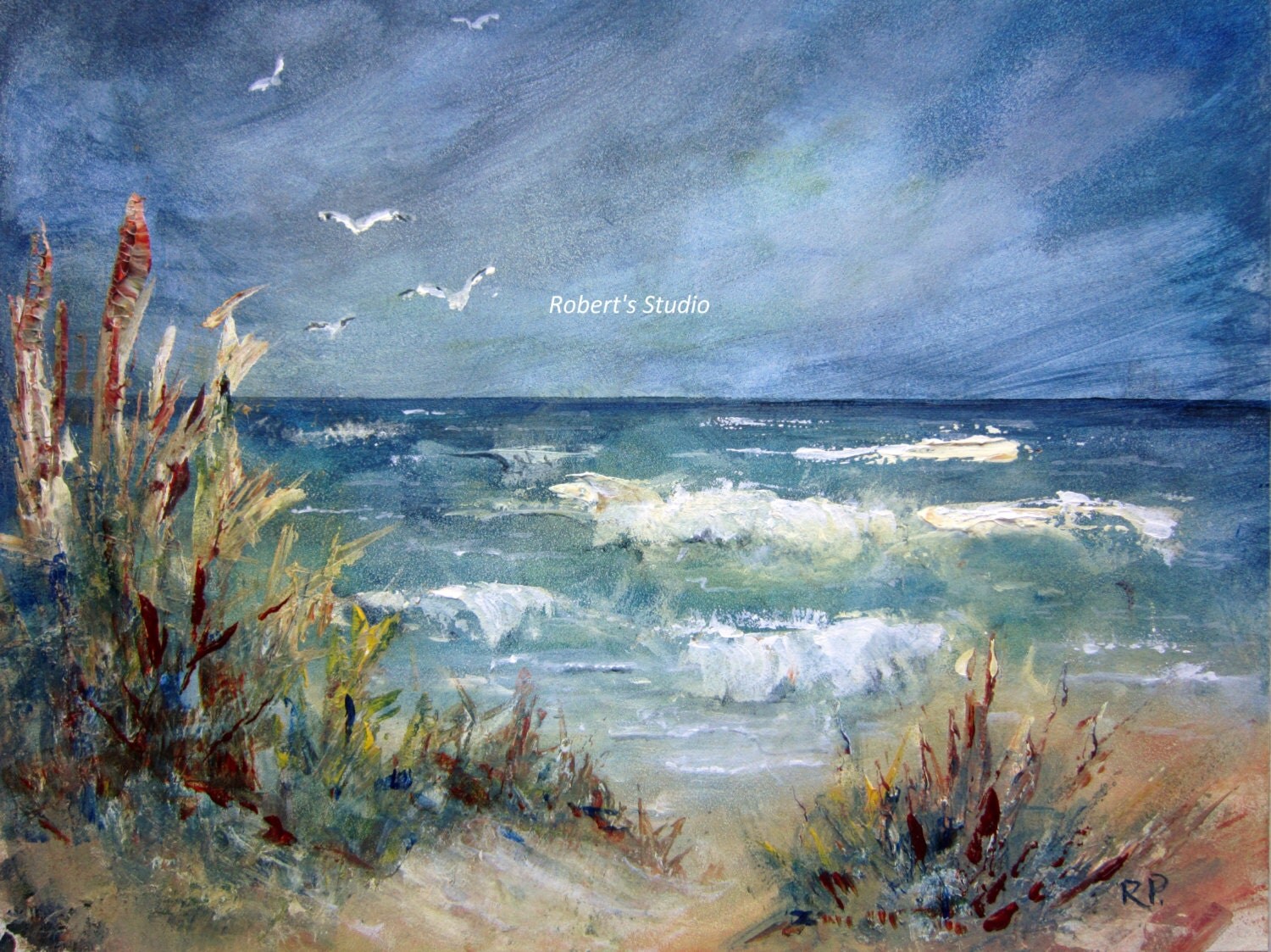 Download Original Acrylic Landscape Painting 8x10 painting seascape
