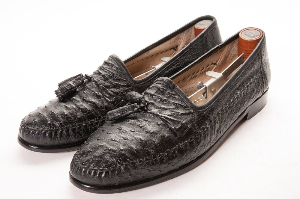 Ostrich Skin Loafers Men's Size 11 .5