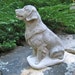 cement golden retriever garden statue