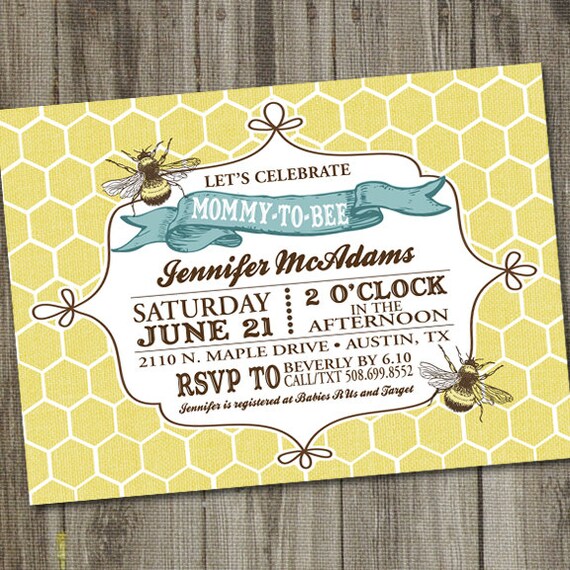 Mom To Bee Shower Invitations 5