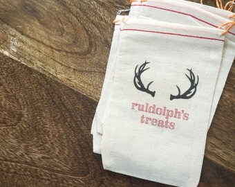 4x6 Mini Muslin Bags - Christmas Bag, Holidays Gift Bag, Muslin Bag, Favor