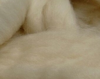 4 oz. Bluefaced Leicester (BFL) wool roving; undyed
