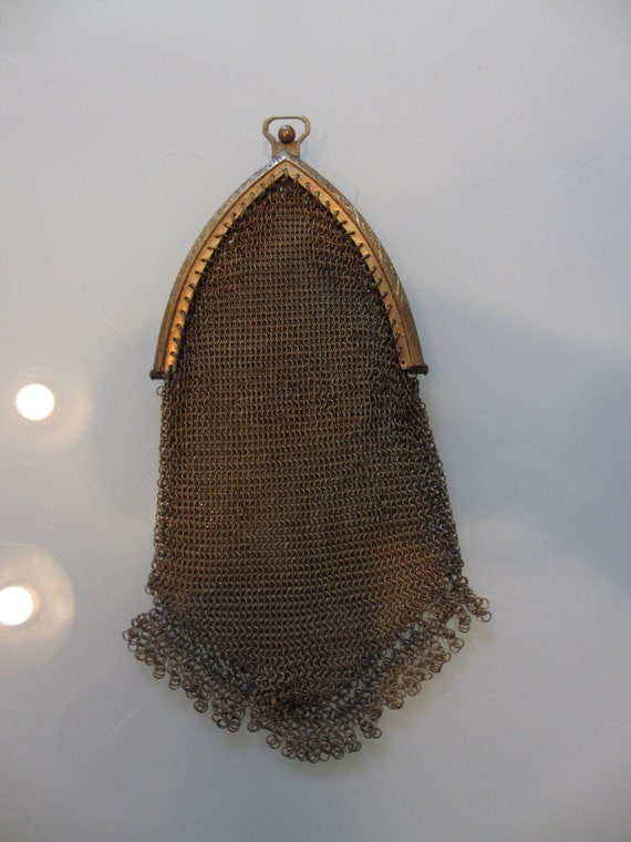 antique chain mail purse