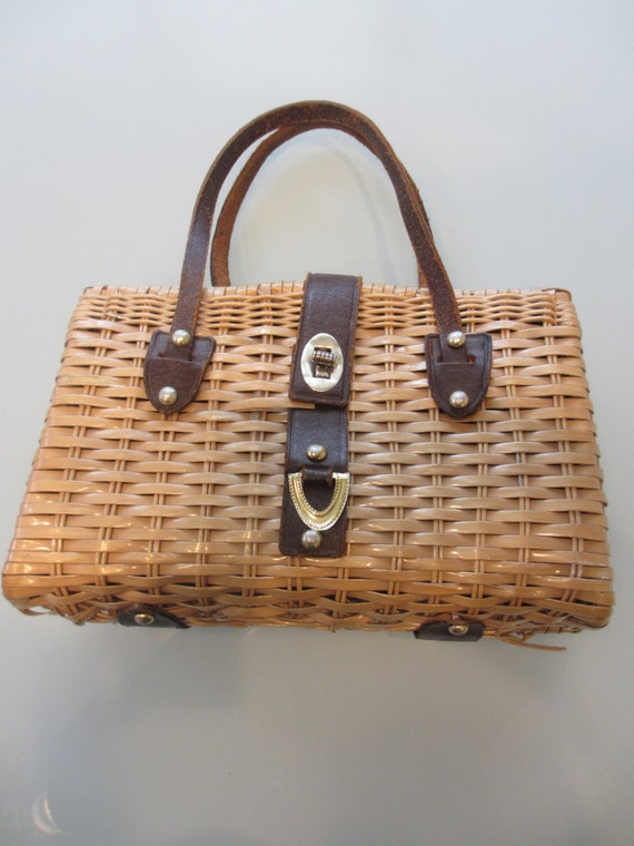 rattan basket purse