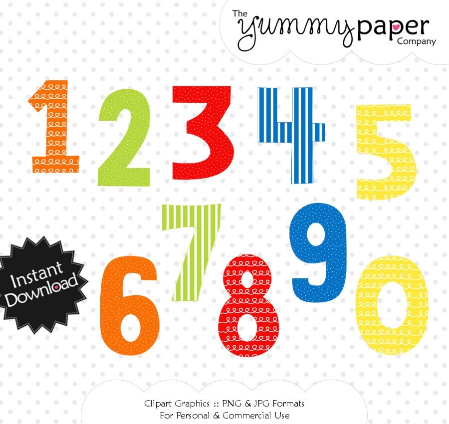 Birthday Party Numbers Clipart Adorable Birthday Themed