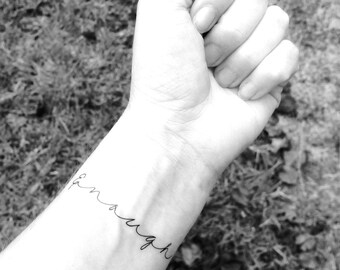 Enough Temporary Tattoo - Inspiring - Word Tattoo