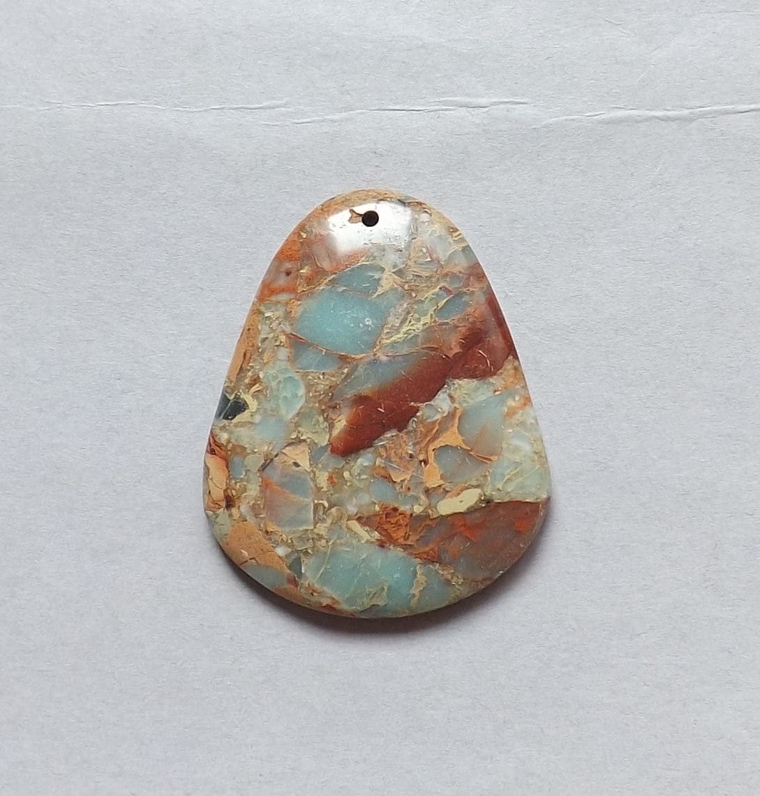 Aqua blue/brown Sea Sediment Jasper gemstone by Maplebeads