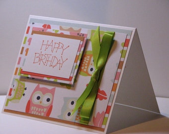 Hooo's Having a Happy Birthday Greeting Card