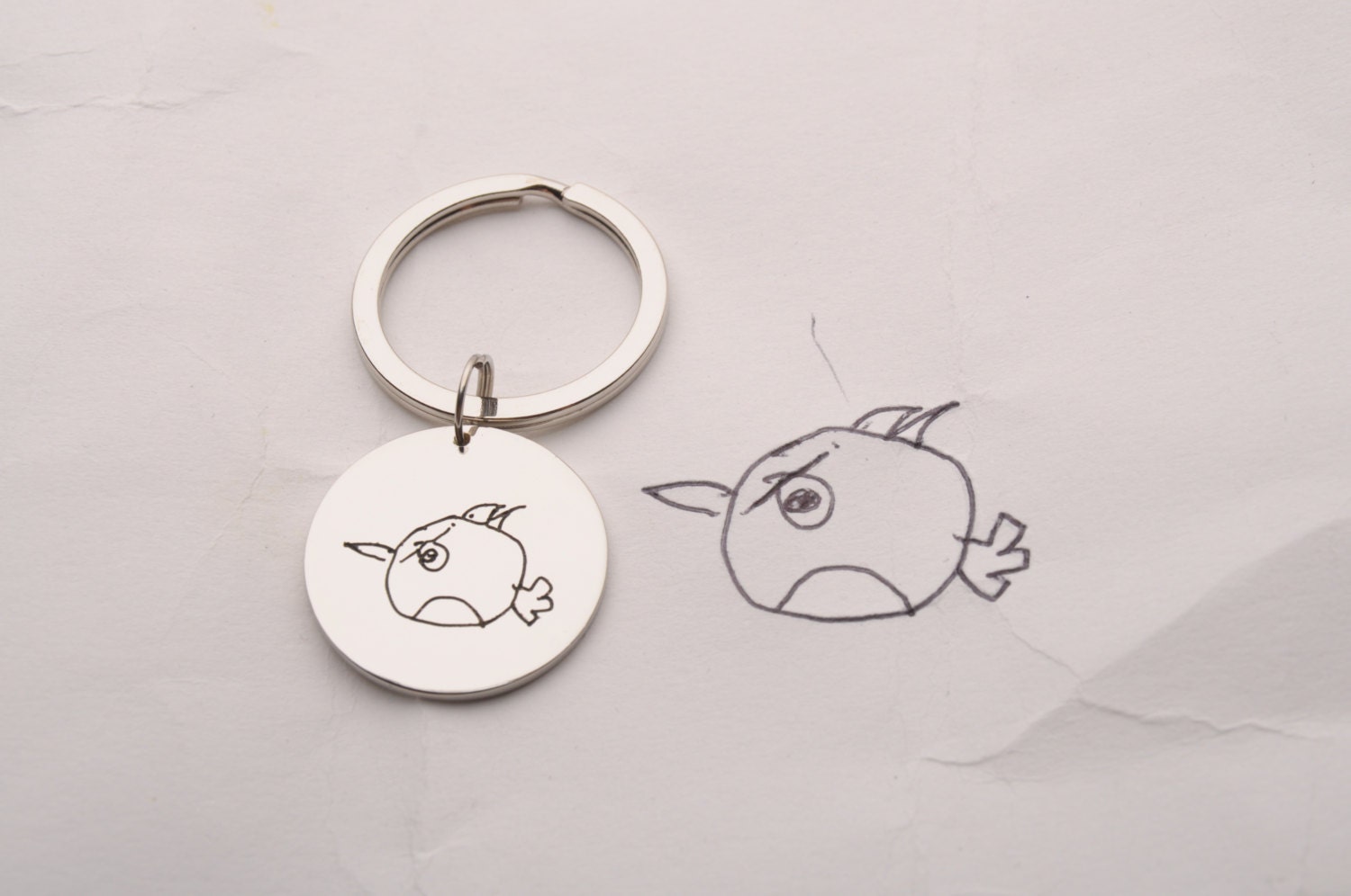 Personalized KeyChain Child's drawing keyring