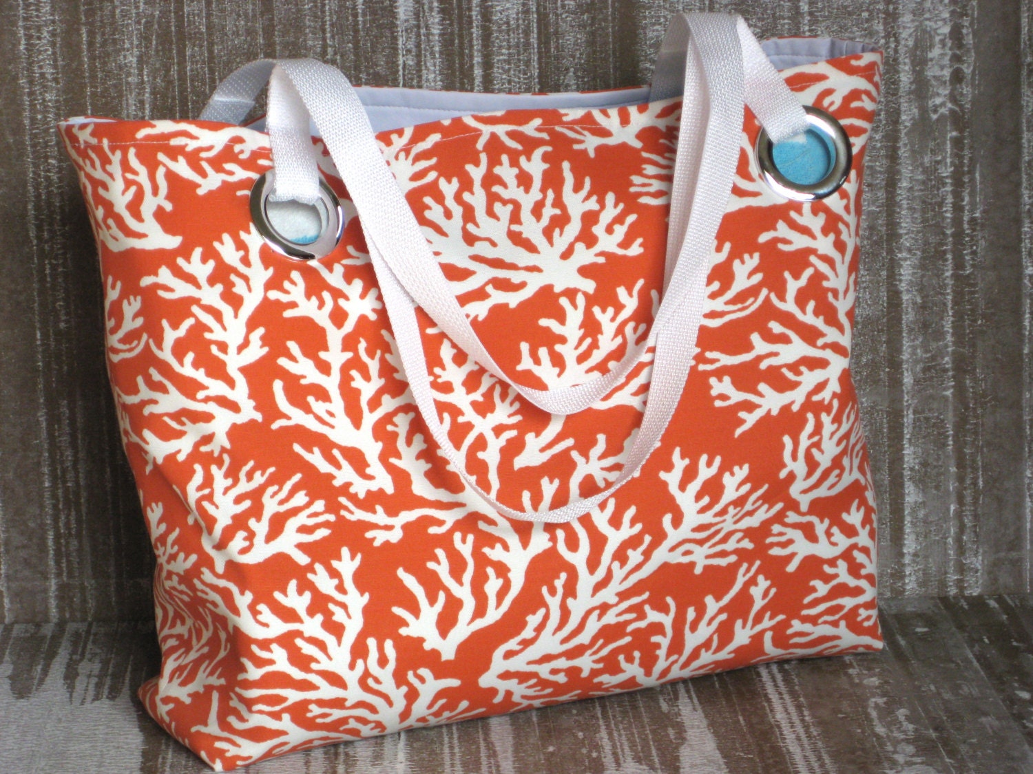 coral beach tote