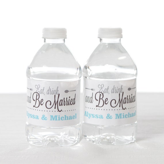 30 Wedding Water Bottle Labels - Need a different quantity? Click on the "choose total" tab to see all pricing Il_570xn