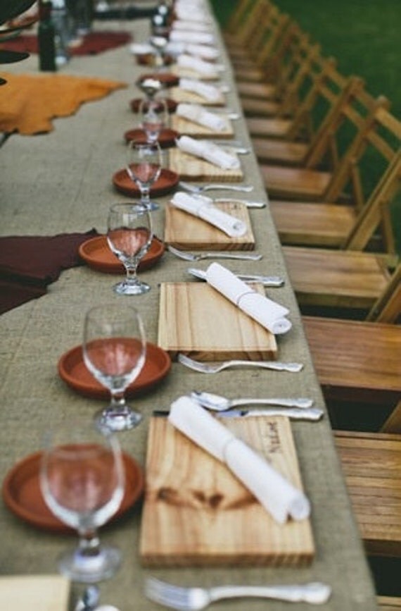 Wood Placemats one piece Wood Placemats Rustic Wedding