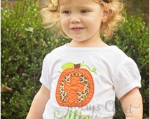 Pumpkin shirt with cross for girl with personalized name. Orange chevron and cheetah print. Fall pumpkin patch shirt. Thanksgiving Religious. - il_214x170.668065731_sszp