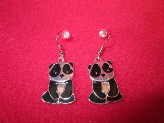 Items Similar To Panda Earrings On Etsy 1497