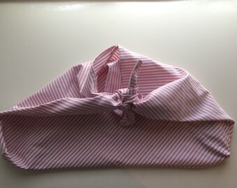 Pink Striped Bento Bag/Project Bag In Stock, Ready to Ship