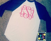 mlb monogram tee