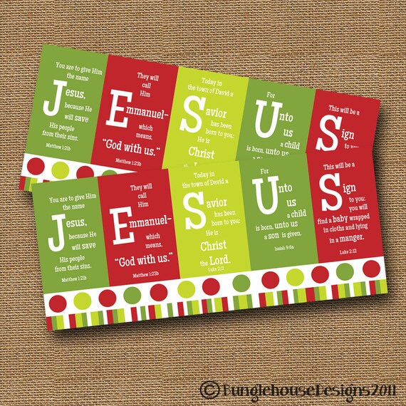 Instant Download Christmas Card DIY PRINTABLE JESUS