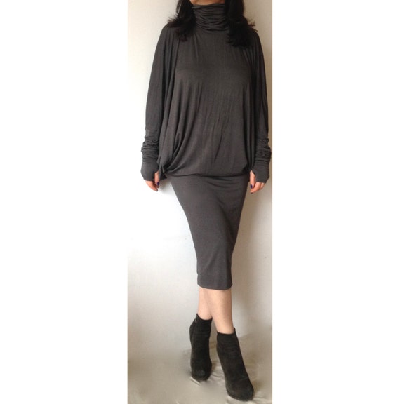 oversized turtle neck dress