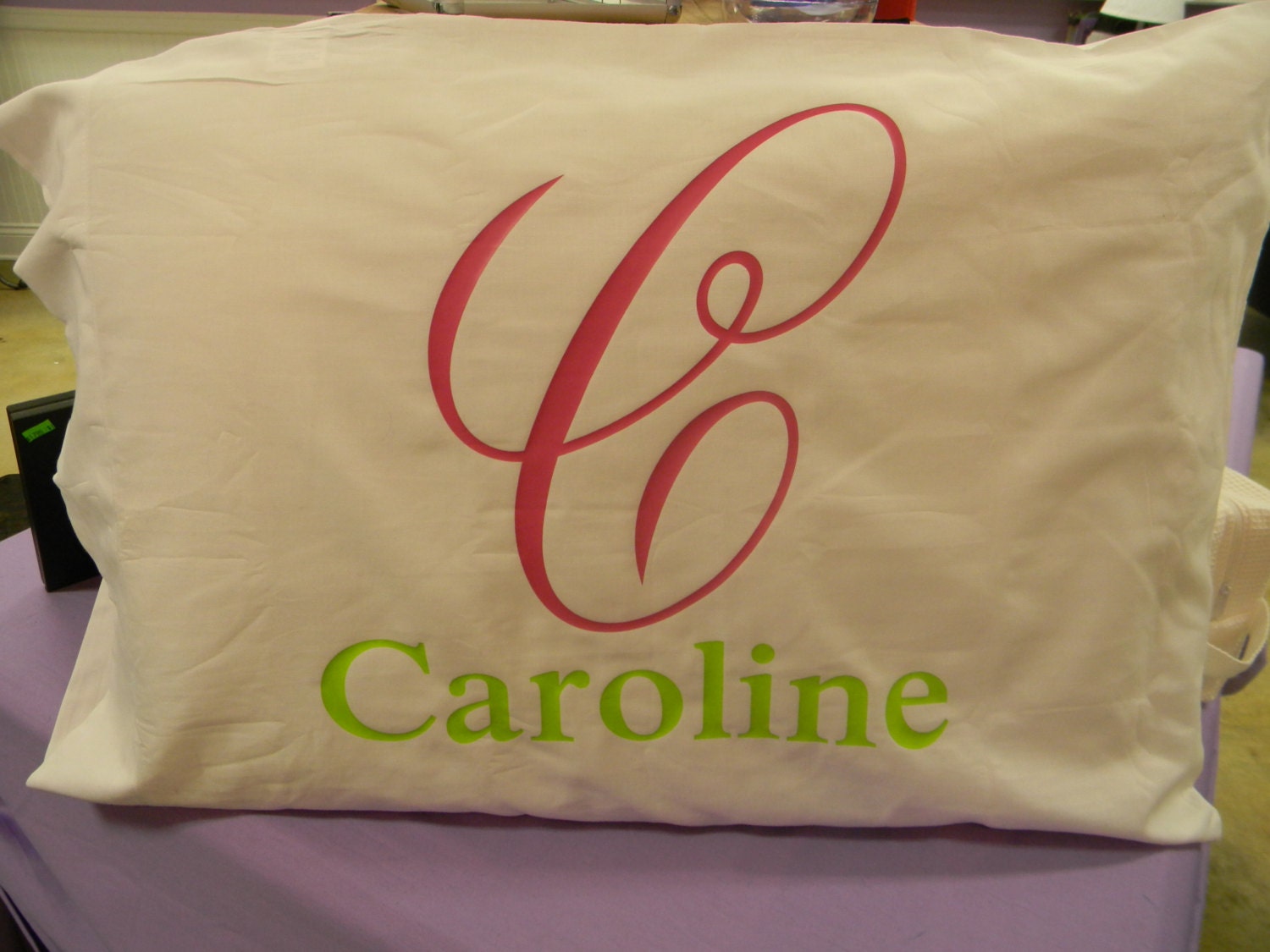 Name / Initial Pillow Case Cover