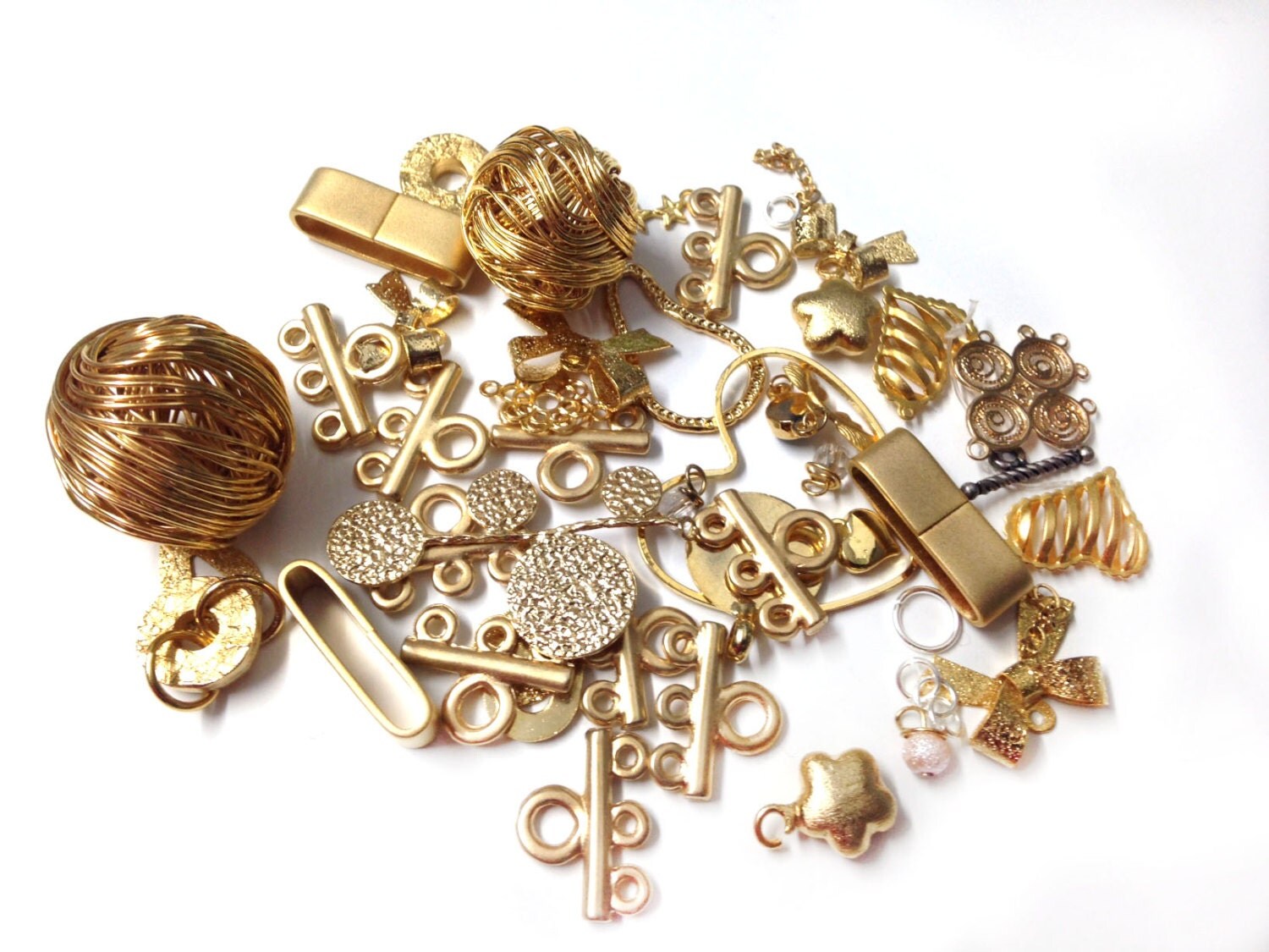 Bulk Lot Mix Box Full of DIY Jewelry Supplies Crafts by KBazaar