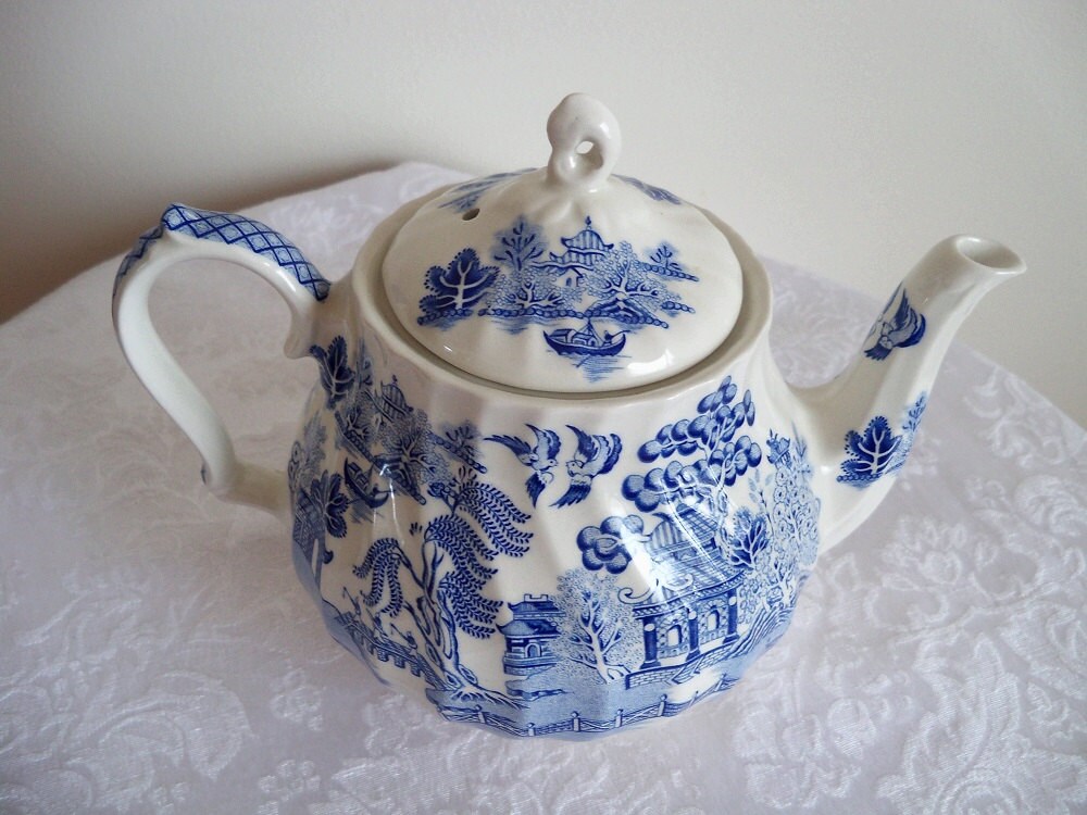 Sadler teapot Blue Willow 5cup teapot afternoon tea