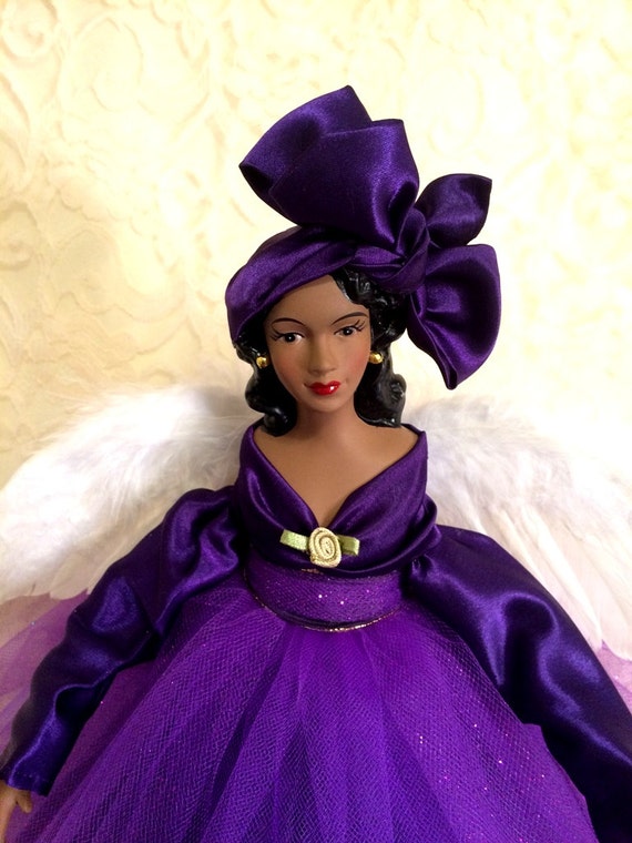 purple christmas angel tree topper african american purple christmas angel tree topper african american