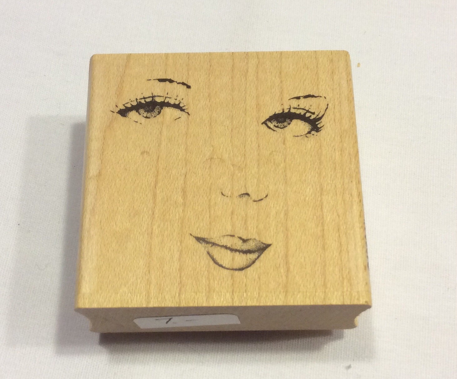 Woman's Face Rubber Stamp by never2old2craft on Etsy