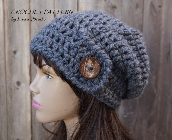 Download Crochet Hat Slouchy Hat Crochet Pattern PDFEasy Pattern