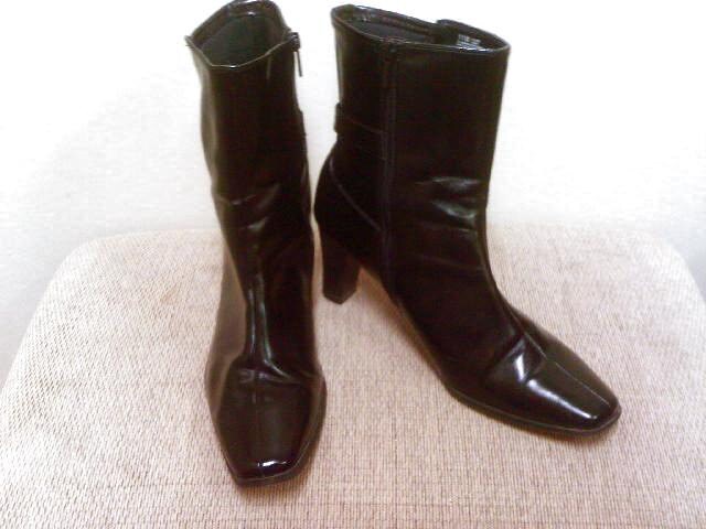 black vintage ankle boots