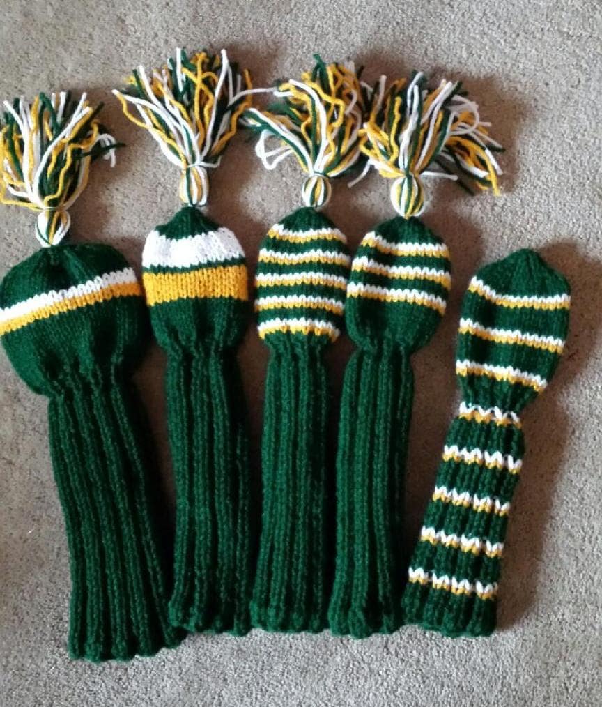 Golf Club Head Covers Hand Knit