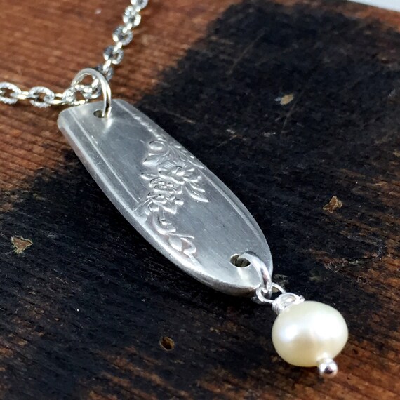 Items similar to Vintage Spoon Necklace, Wedding Jewelry, Silverware Jewelry, Spoon Pendant