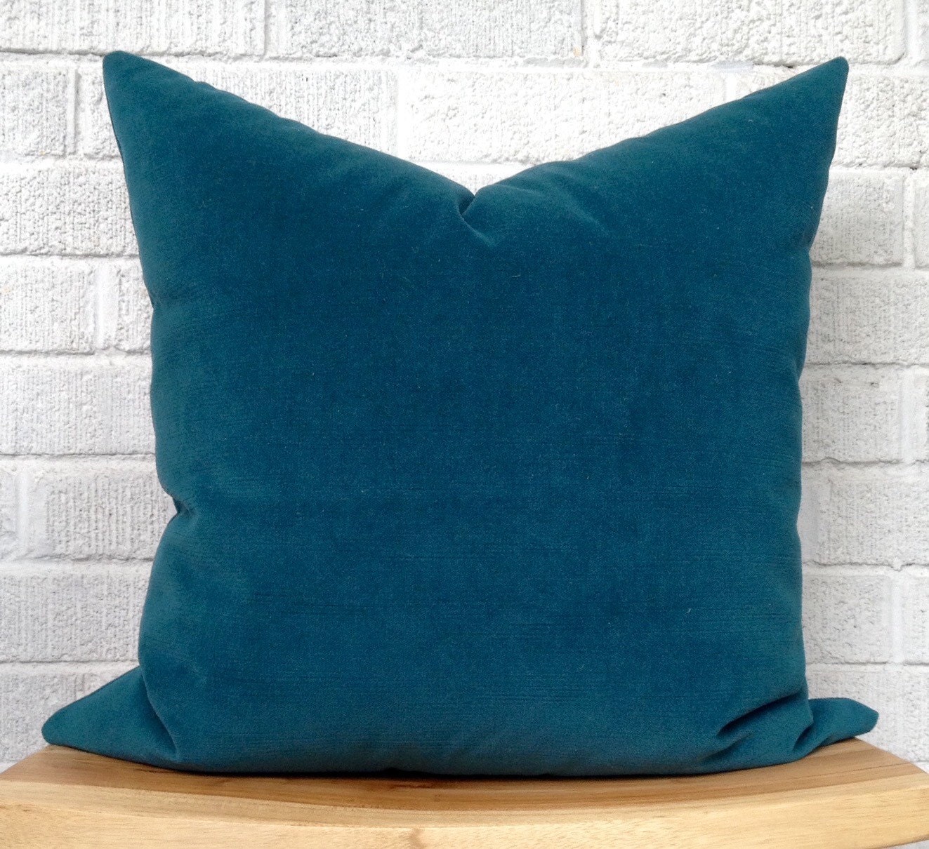 Teal Velvet Pillow Cover Peacock Blue velvet