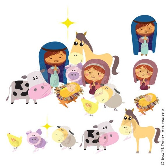 christmas nativity clipart images - photo #47