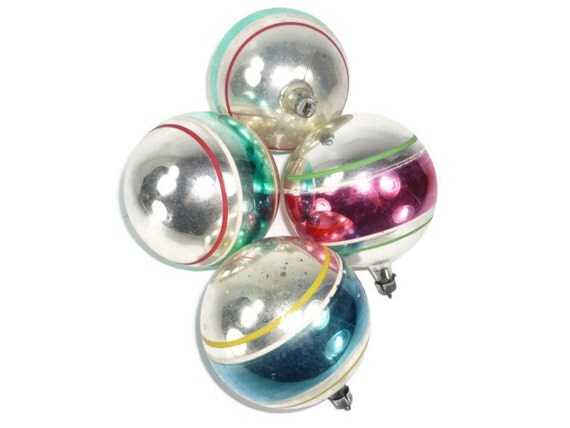 vintage christmas ornaments set of 4 premier silvered mercury vintage christmas ornaments set of 4 premier silvered mercury