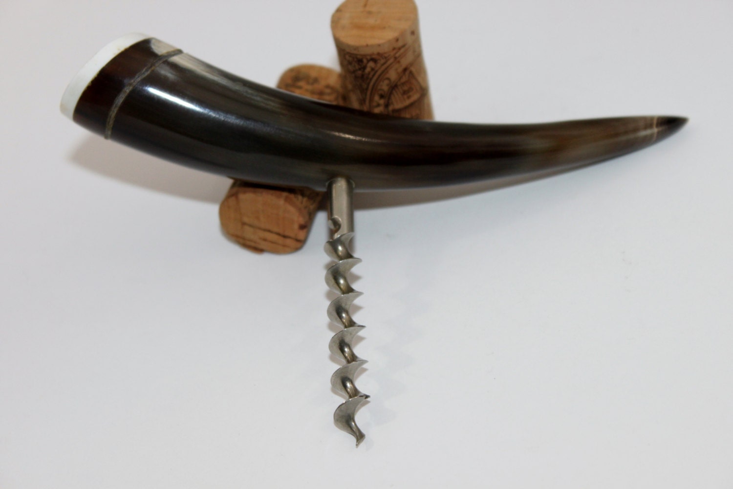 Vintage 1960s Bull Horn Tip Corkscrew