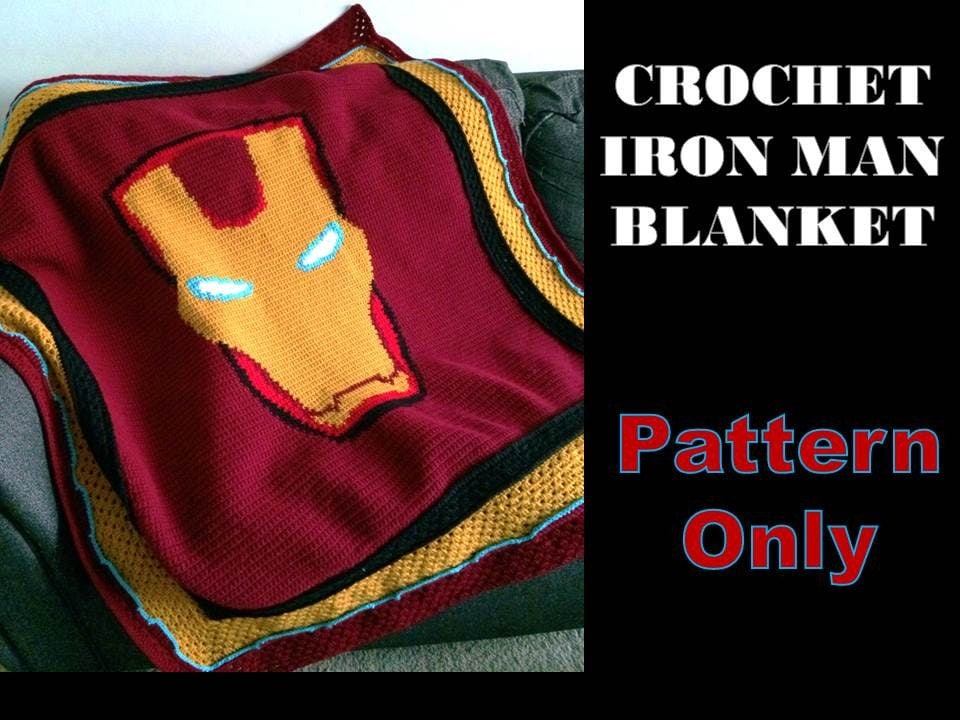 Crochet Iron Man Blanket Pattern ONLY