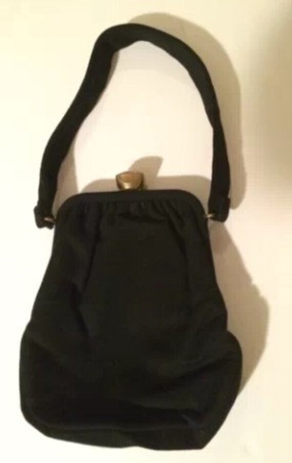 black fabric purse