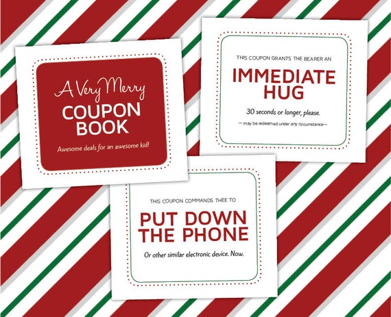 Christmas Coupons for Kids