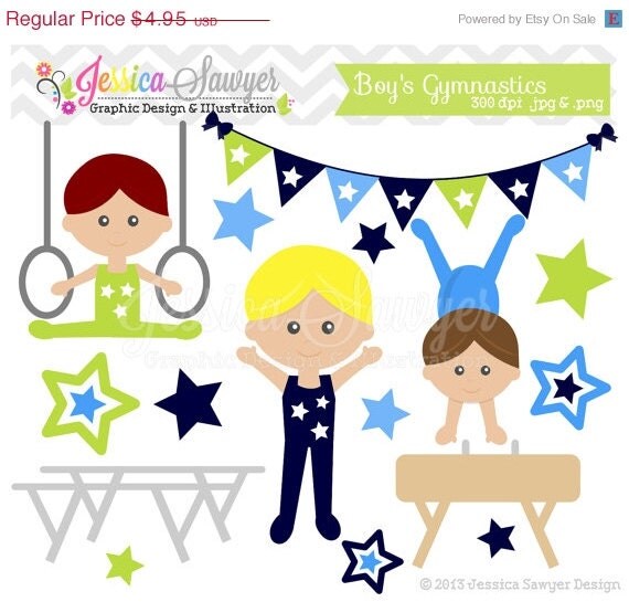 80% OFF - INSTANT DOWNLOAD, little tumblers clip art, boys gymnastics clip art, tumbling graphic for invitations, party supply, graphic des Il_570xn