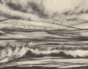 The Pacific In Graphite - Original Drawing