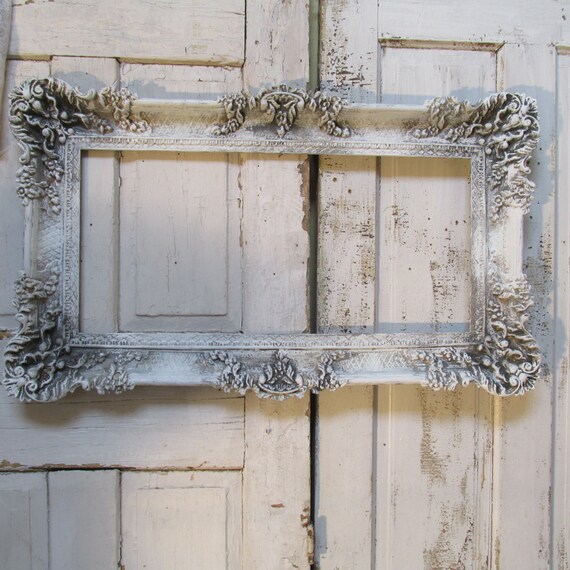 French farmhouse large frame ornate wall decor painted in