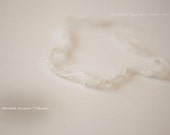 Pearl Tieback, Newborn Photo Prop, Newborn Angora Tieback with Pearls, Beaded Angora Tieback, RTS