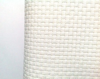 AIDA 6 Count Fabric. White Cross stitch fabric. Permin embroidery cotton. Made in Copenhagen. Per 10 cm of 130 cm wide