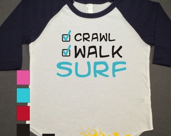 Crawl walk surf | Etsy