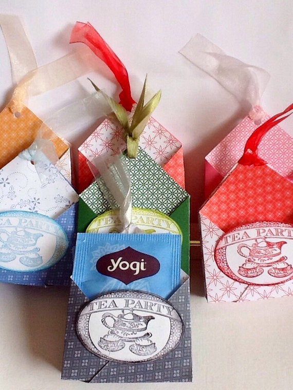Multicolor Tea Bag Holders double sided Tea Party Favors 2