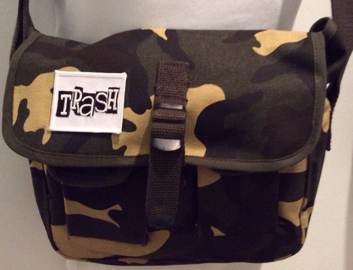 TRASH Military Messenger Ammo Shoulder Camo Bag by trashclothing