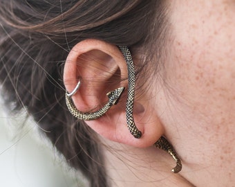 Fake Stretching taper Earring Plug - Fake gauge Cobra Snake Earring