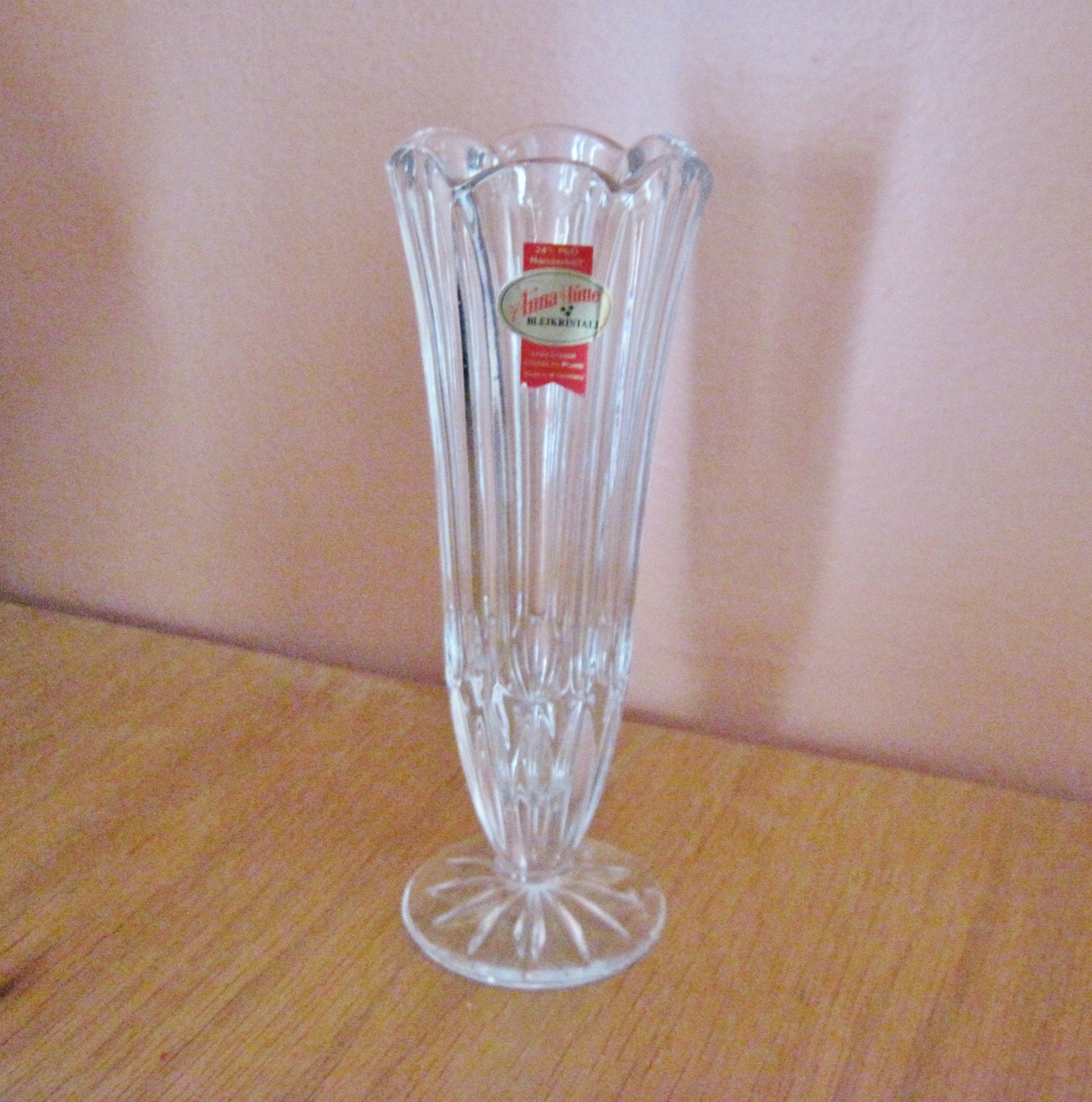 Crystal Vase 7 West Germany Annahutte Bleikristall