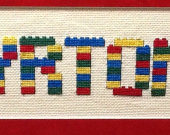 Lego cross stitch | Etsy