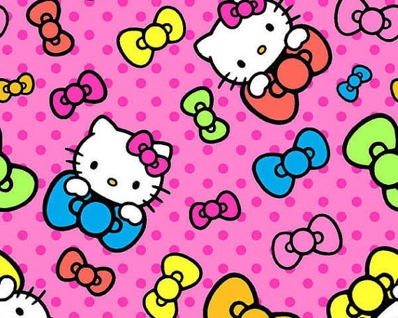 Licensed Hello Kitty Neon Expressions Bows & Dots by Spring